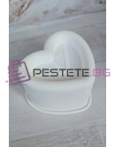 Силиконова форма сърце за торни и свещи